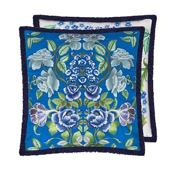 Подушка CCDG1504, Eleonora Embroidered, Cobalt, Designers Guild 55 x 55см 